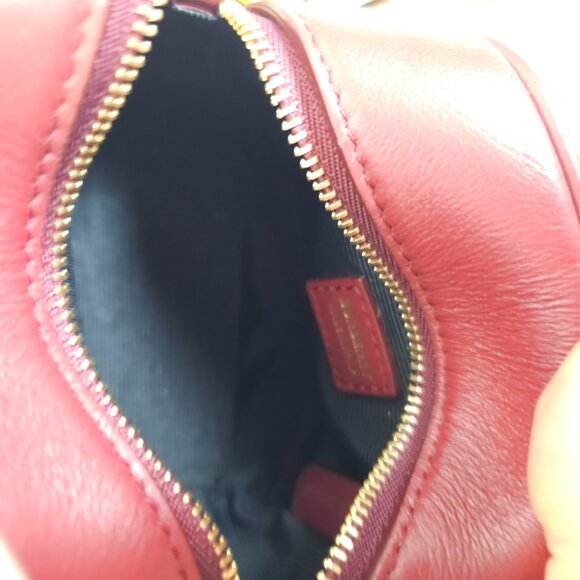 Burberry Cube Micro CB Smooth Mini Bag Red Leather Gold Lock & Key Italy - Picture 12 of 15